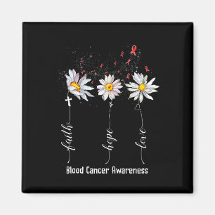 Glaube Hoffnung Liebe Blutkrebs-Bewusstseins-Blume Magnet
