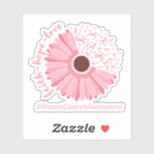 Glaube, Hoffnung, Liebe - Brustkrebs-Bewusstsein Aufkleber (Blatt)