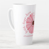 Glaube, Hoffnung, Liebe - Brustkrebs-Bewusstsein Milchtasse (Linke Ecke)