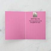 Glaube Hoffnung Liebe Brustkrebs Denken Sie an Ihr Karte (Innenseite)