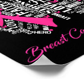 Glaube Hoffnung Liebe Brustkrebsbewusstsein Poster (Ecke)