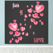 "Glaube, Hoffnung, Liebe" Christi Leinwanddruck (Insitu (Holzboden))