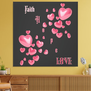 "Glaube, Hoffnung, Liebe" Christi Leinwanddruck