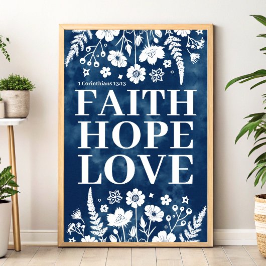 Glaube, Hoffnung, Liebe Christliche Wall Art Print Poster