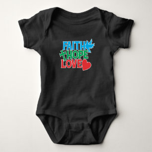 Glaube Hoffnung Liebe Christlicher Religiöser Jes Baby Strampler