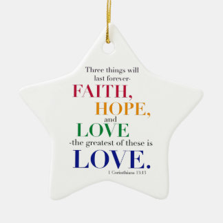 Glaube, Hoffnung, Liebe, das bestste von diesen Keramik Ornament