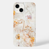 Glaube Hoffnung Liebe Elegantes Floral Case-Mate iPhone Hülle (Rückseite)