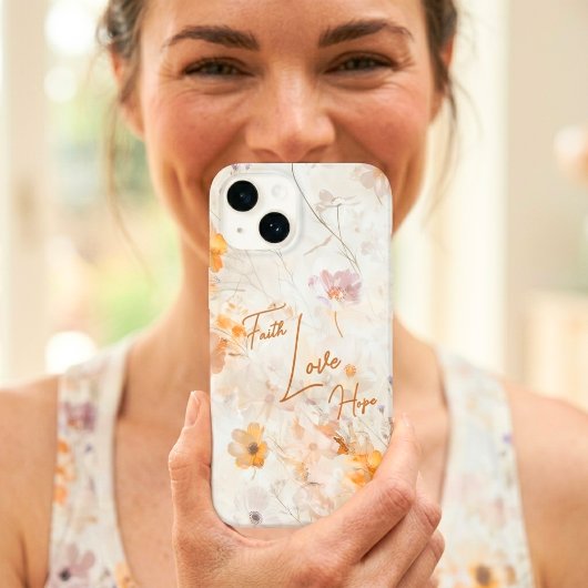 Glaube Hoffnung Liebe Elegantes Floral Case-Mate iPhone Hülle