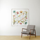 Glaube Hoffnung Liebe floral Wandteppich (Beispiel)