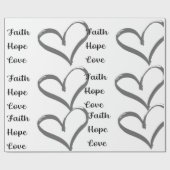 Glaube, Hoffnung, Liebe Geschenkpapier (Flach)