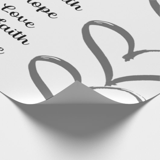 Glaube, Hoffnung, Liebe Geschenkpapier (Ecke)