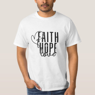 Glaube Hoffnung Liebe Herz Christus christlich T-Shirt