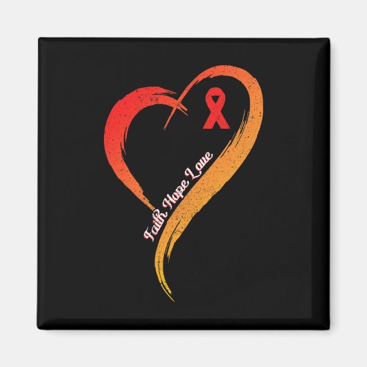 Glaube Hoffnung Liebe Herzerkrankung Bewusstsein K Magnet (Vorne)