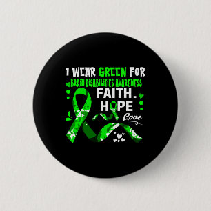 Glaube Hoffnung Liebe ich tragen Grün für Gehirnbe Button