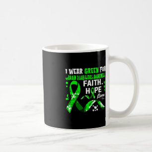 Glaube Hoffnung Liebe ich tragen Grün für Gehirnbe Kaffeetasse