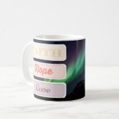 Glaube, Hoffnung, Liebe Kaffeetasse (Vorderseite Links)