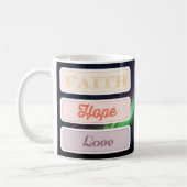 Glaube, Hoffnung, Liebe Kaffeetasse (Links)