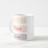 Glaube, Hoffnung, Liebe Kaffeetasse (Vorderseite Links)