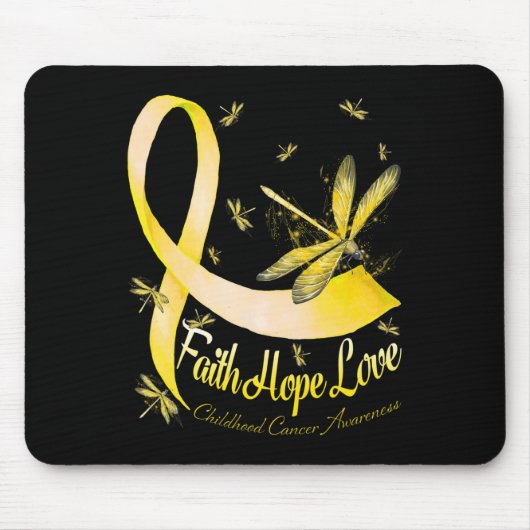 Glaube Hoffnung Liebe Kinderkrebs-Bewusstsein Libe Mousepad (Vorne)