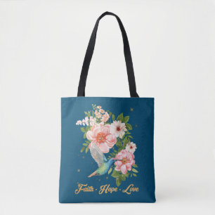 Glaube Hoffnung Liebe Kolibri Bild Vogel Druck Tasche