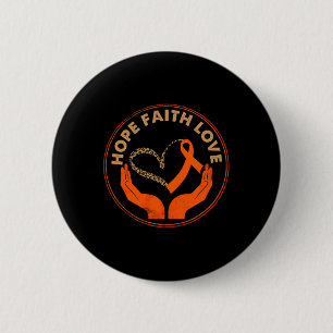 Glaube Hoffnung Liebe Leukämie-Bewusstsein Herz Or Button