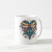 Glaube Hoffnung Liebe Libelle Herz Religiös Jesus  Kaffeetasse (VorderseiteRechts)