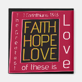 Glaube, Hoffnung, Liebe Magnet (Vorne)