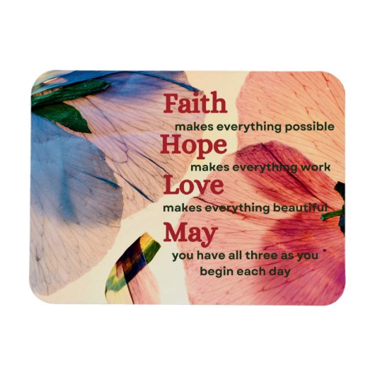 Glaube Hoffnung Liebe Mai Magnet (Horizontal)