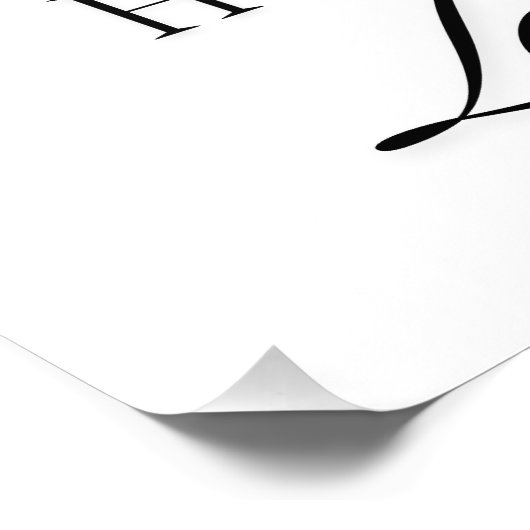 Glaube, Hoffnung Liebe Minimalistisches Design Fotodruck (Ecke)