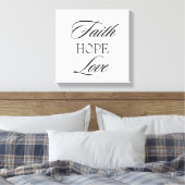 Glaube, Hoffnung Liebe Minimalistisches Design Leinwanddruck (Insitu (Schlafzimmer))