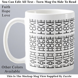 Glaube Hoffnung Liebe Moderne Benutzerdefinierte V Kaffeetasse
