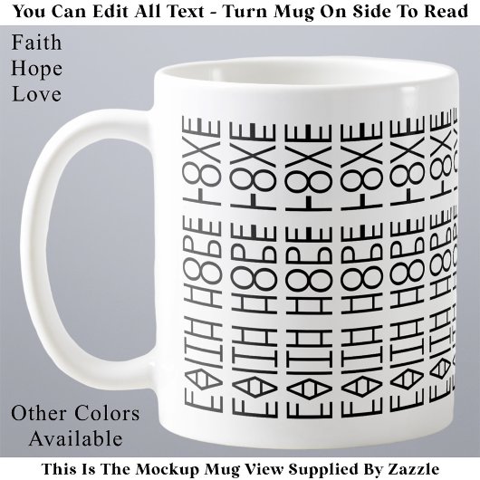 Glaube Hoffnung Liebe Moderne Benutzerdefinierte V Kaffeetasse