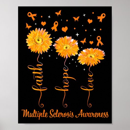 Glaube Hoffnung Liebe Orangefarbenes Band Multiple Poster (Vorne)