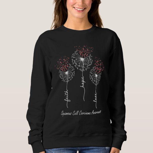 Glaube Hoffnung Liebe Plattenepithelkarzinom-Bewus Sweatshirt (Vorderseite)