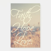 Glaube. Hoffnung. Liebe. Post-It Klebezettel (Vorderseite)