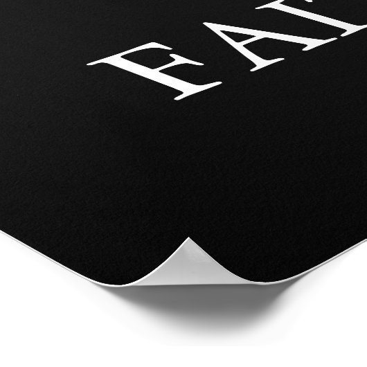 Glaube, Hoffnung Liebe Poster (Ecke)