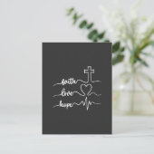 Glaube Hoffnung Liebe Postkarte (Stehend Vorderseite)
