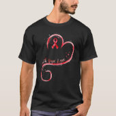 Glaube Hoffnung Liebe Rotes Band Herz-Krankheit-Be T-Shirt (Vorderseite)