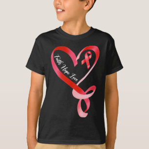 Glaube Hoffnung Liebe rotes Band Herzkrankheit Bew T-Shirt