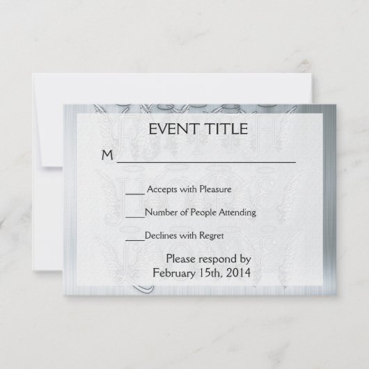 Glaube, Hoffnung, Liebe RSVP Karte (Vorderseite)