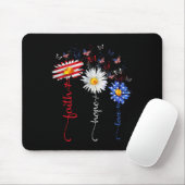 Glaube Hoffnung Liebe Schmetterling Gänseblümchen Mousepad (Mit Mouse)