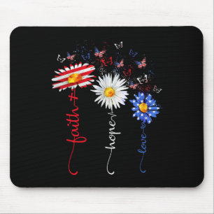 Glaube Hoffnung Liebe Schmetterling Gänseblümchen Mousepad