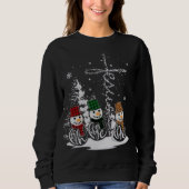 Glaube Hoffnung Liebe Schneemänner Weihnachten Sweatshirt (Vorderseite)