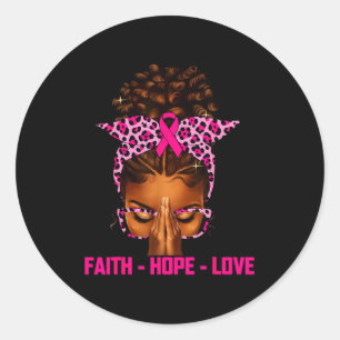 Glaube Hoffnung Liebe Schwarze Frauen Afro Christl Runder Aufkleber