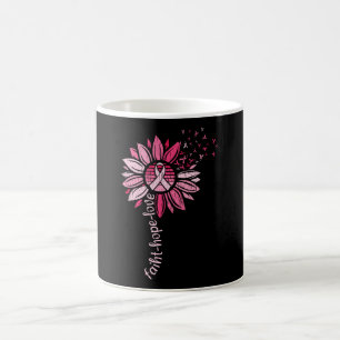 Glaube Hoffnung Liebe Sonnenblume Brustkrebs-Bewus Kaffeetasse