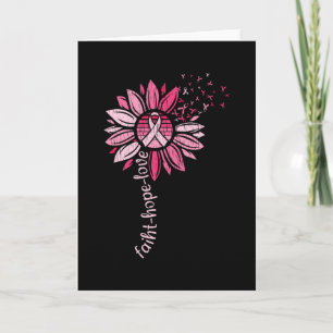Glaube Hoffnung Liebe Sonnenblume Brustkrebs-Bewus Karte