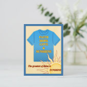 Glaube, Hoffnung, Liebe und Sonnenschein Postkarte (Stehend Vorderseite)