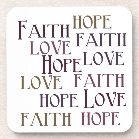 Glaube, Hoffnung, Liebe Untersetzer (Vorderseite)