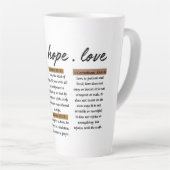 Glaube, Hoffnung, Liebe: Verse der Inspirationsbib Milchtasse (Rechte Ecke)