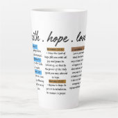 Glaube, Hoffnung, Liebe: Verse der Inspirationsbib Milchtasse (Vorderseite)